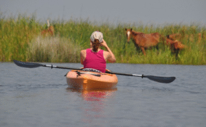 Enjoy cooler weather when performing outside activities such as kayaking and kite surfing.